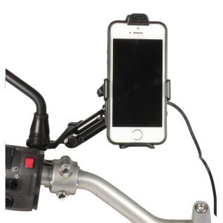 Smartphone holder with charger on the rear panel screw Chaft