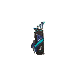Kit (bag + 8 clubs) right-handed woman Boston Golf deluxe 8.5" 1/2 série