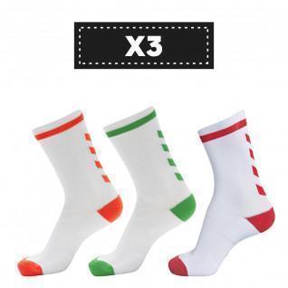 Set of 3 pairs of light-coloured socks Hummel Elite Indoor Low (coloris au choix)