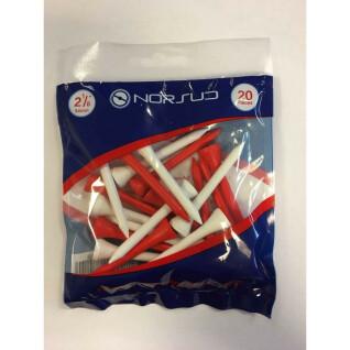 Bag of 20 wooden tees Norsud 54mm