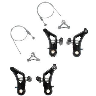 Pair of front and rear aluminum cyclo-cross brake calipers P2R Cantilever