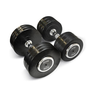 Pair of rubber dumbbells body-solid pro style 12 kg