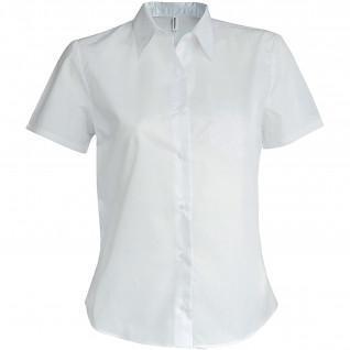 Women's short sleeve shirt micro Kariban blanc