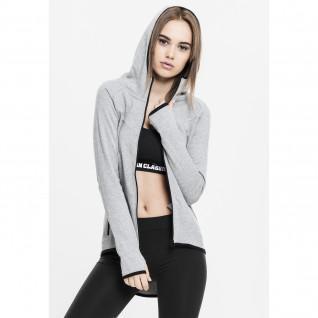 Women's hooded sweatshirt urban classic athletic interlo zip