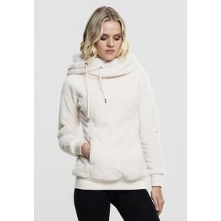 Women's hooded sweatshirt urban Classic long teddy