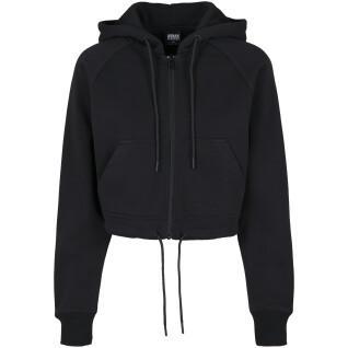 Women's hooded sweatshirt urban Classic raglan zip