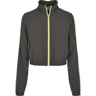 Women's jacket large sizes urban classic piped