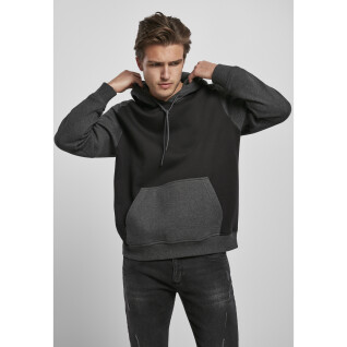 Hooded sweatshirt Urban Classics 2-tone fake raglan (Large sizes)