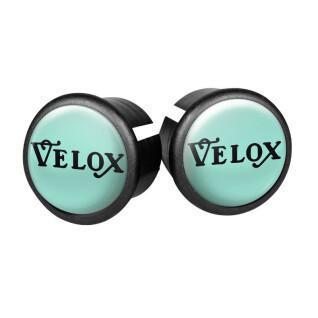 Set of 2 handlebar caps for road bikes Velox Doming Bianchi