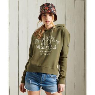 Women's military style short hoodie Superdry