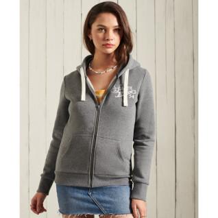 Women's zip-up hoodie Superdry Collegiate