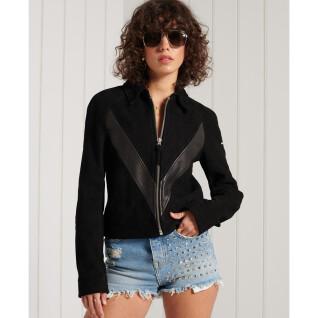 Leather jacket woman Superdry Gig