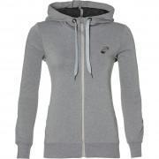 Women's hoodie Asics chest logo fz