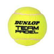 Set of 3 padel balls Dunlop team