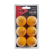 Set of 6 table tennis balls Dunlop 40+ club champ