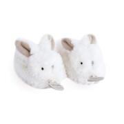 Slippers with rattle baby Doudou & compagnie Lapin