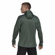 Warm, full-zip hooded training sweatshirt adidas