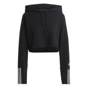 Sweatshirt cotton hoodie woman adidas Essentials 3-Stripes