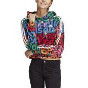 Sweatshirt hoodie woman adidas FARM Rio 3-Stripes