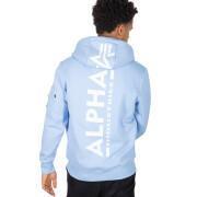 Sweat hooded printed on the back Alpha Industries