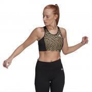 Women's bra adidas Aeroready Designed 2 Move Leopard Imprimé