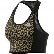 Women's bra adidas Aeroready Designed 2 Move Leopard Imprimé