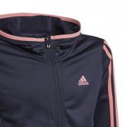 Children's hooded sweatshirt with zip adidas Designed To Move 3-Bandes