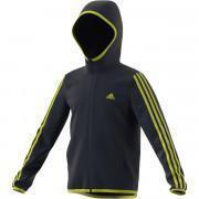 Hooded zip jacket for kids adidas D2M 3-Bandes