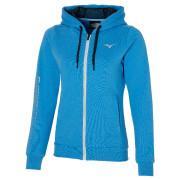 Sweat full zip hoodie for women Mizuno Athletic
