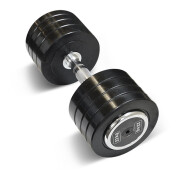 Pair of rubber dumbbells body-solid pro style 18 kg