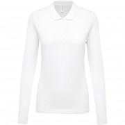 Slim-fit women's polo shirt Kariban piqué blanc