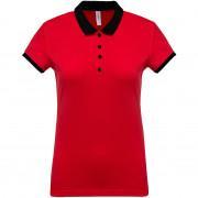 Women's polo shirt Kariban mélange bicolore