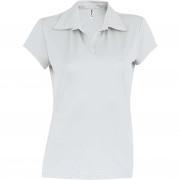 Women's short-sleeved sport polo shirt Proact blanc