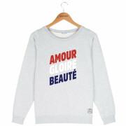 Sweatshirt round neck woman French Disorder Amour gloire beauté