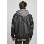 Hooded jacket Urban Classics fleece fake leather