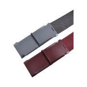 Canvas belts with colored buckles Urban Classics (x2)