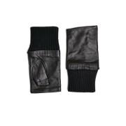 Synthetic leather half-finger gloves Urban Classics