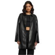 Large women's faux leather coat Urban Classics