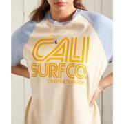 Women's raglan sleeve t-shirt dress Superdry Cali Surf