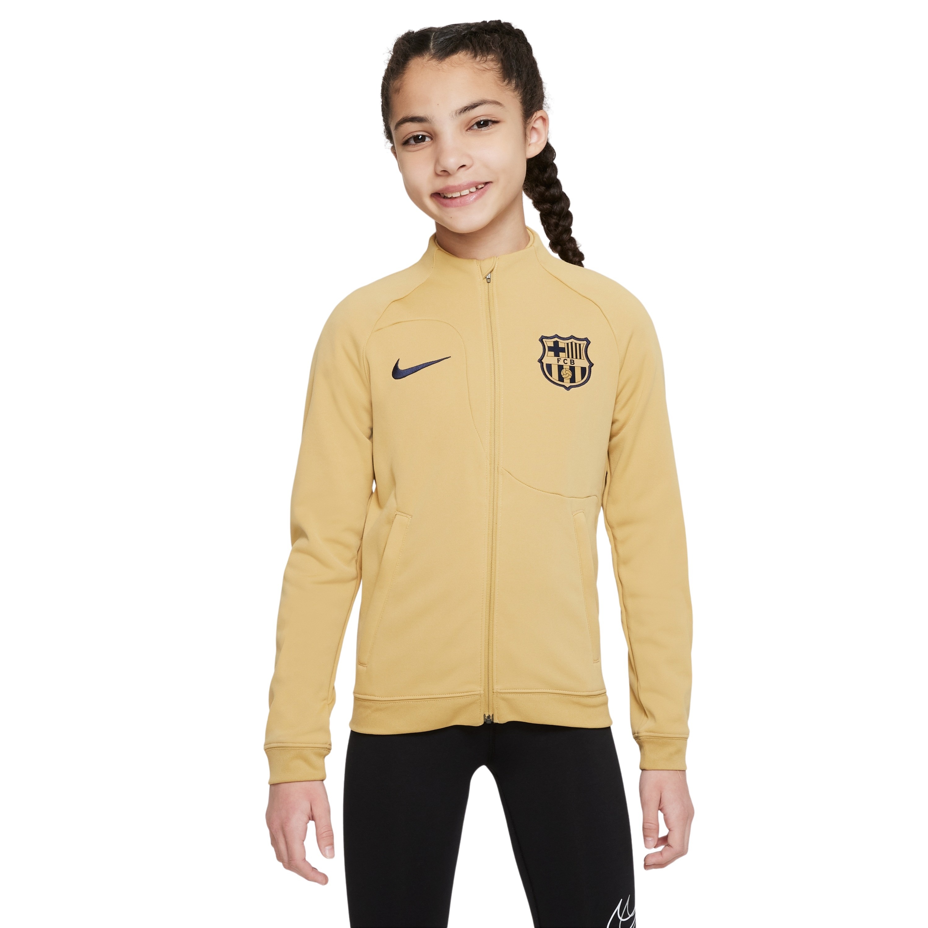 children's tracksuit jacket fc barcelona academy pro anthem 2022/23